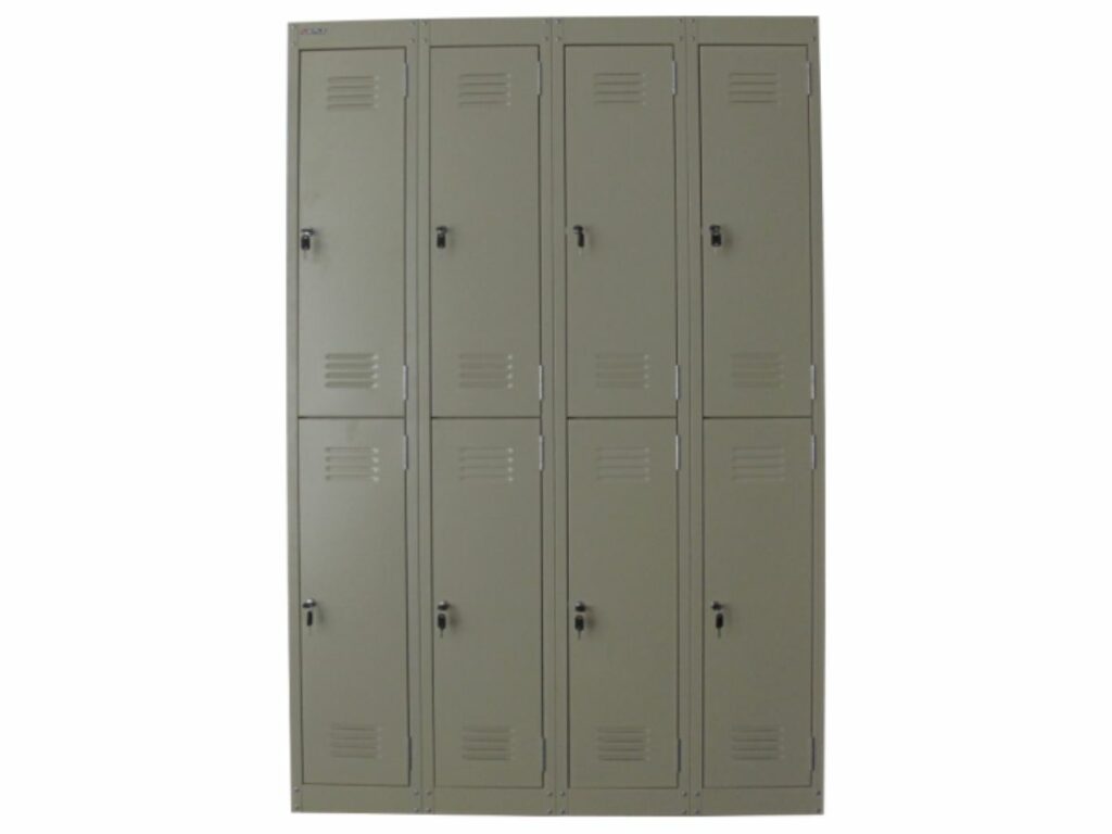 2 Door - 1200mm Wide Bank of 4 - Grey Steel