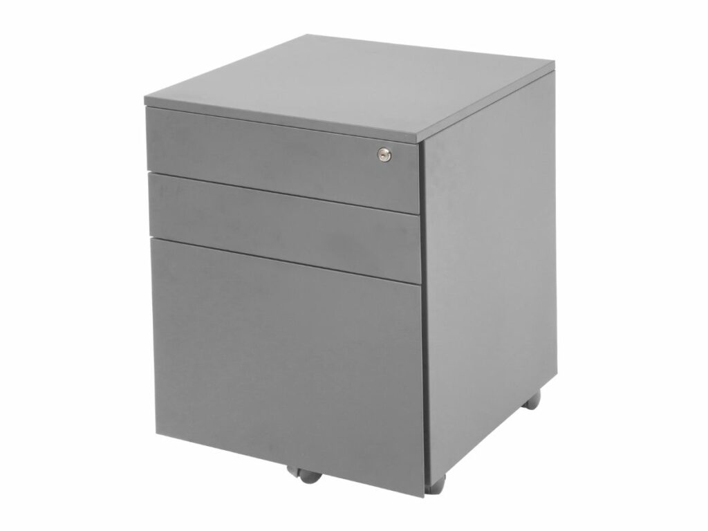 Office Drawers: GO Mobile Pedestal 3 Drawer – Office Furniture Bunbury - Grey