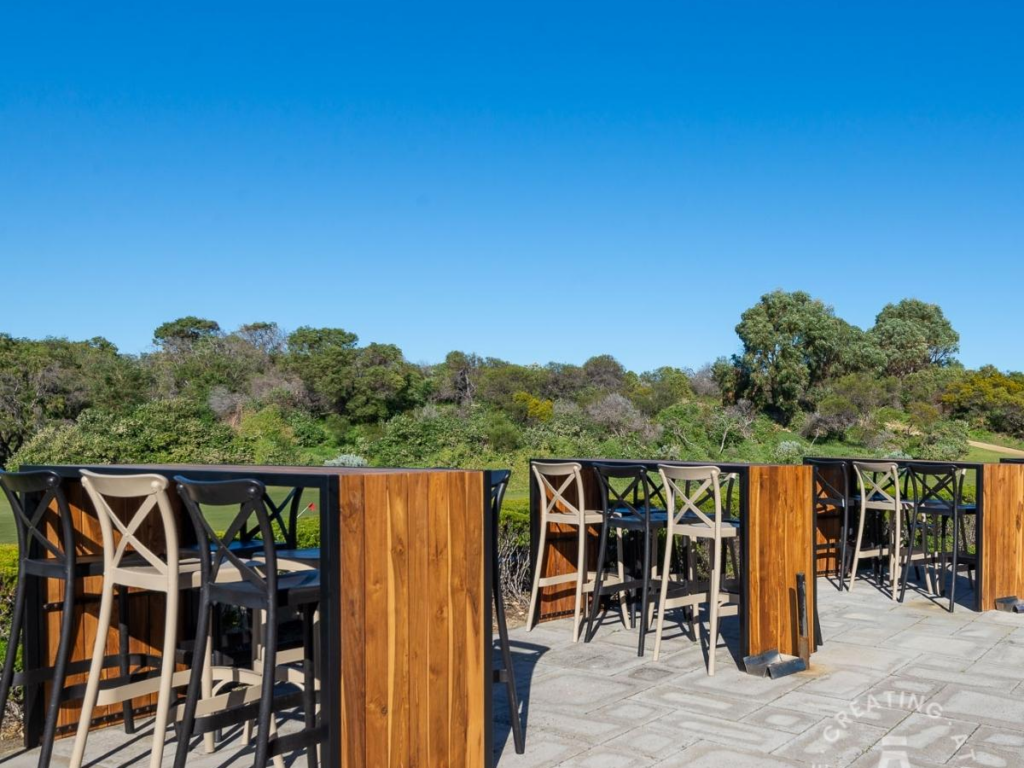 Photo of Hospitality Furniture - Restaurant Chairs & Cafe Chairs in a cafe set out – Vogue Office Furniture Bunbury.