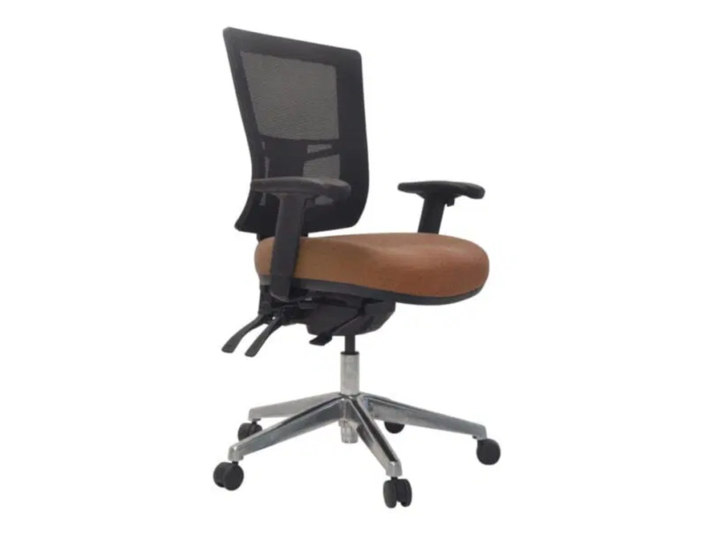 Image of Buro Metro – Vogue Office Furniture Bunbury - Right side - Rust Colour with armrest