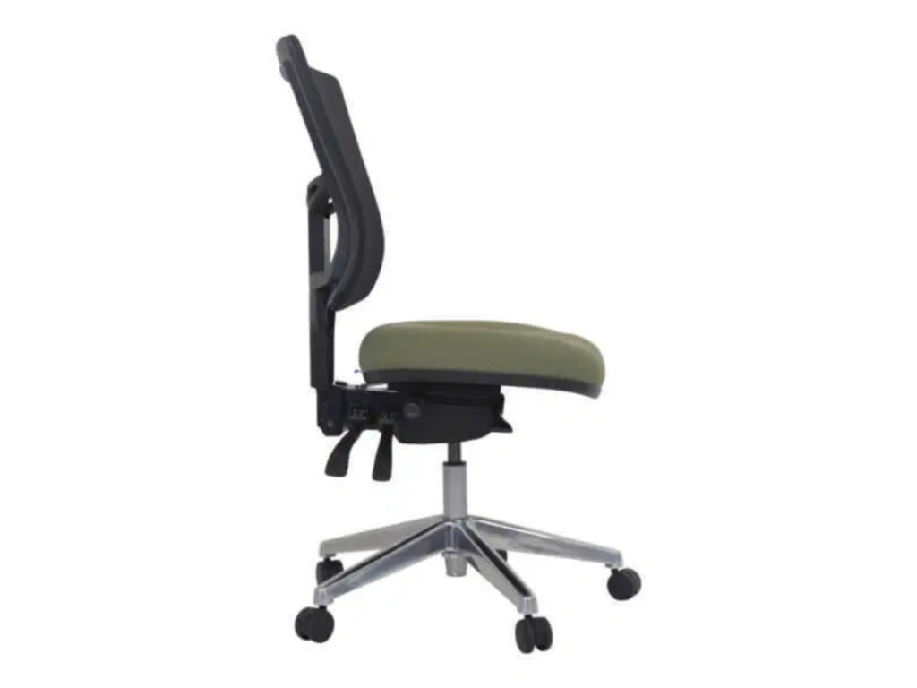 Image of Buro Metro – Vogue Office Furniture Bunbury - right side - Olive Colour without armrest