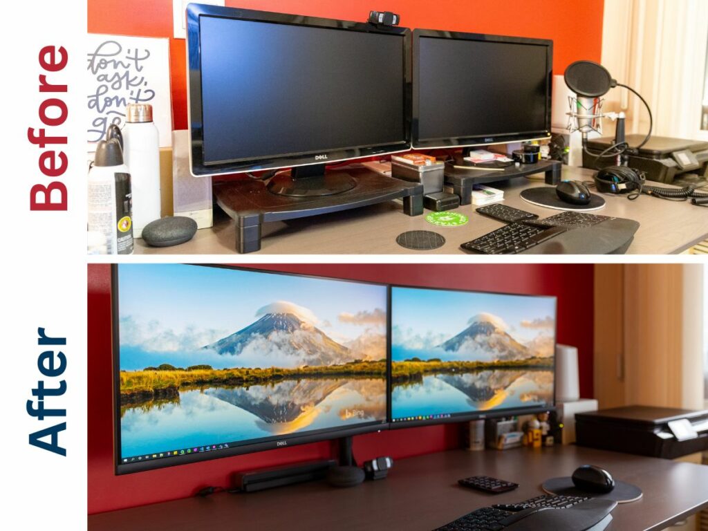 Monitor Arm Bunbury - Before and After