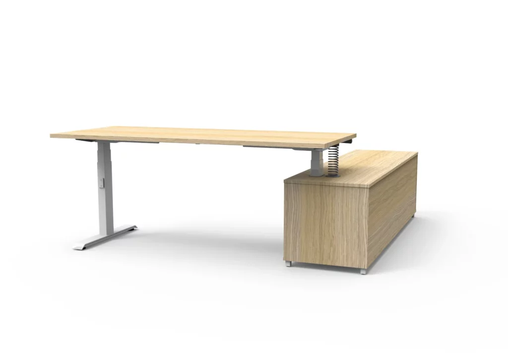 Natural Oak Top / White Satin Frame