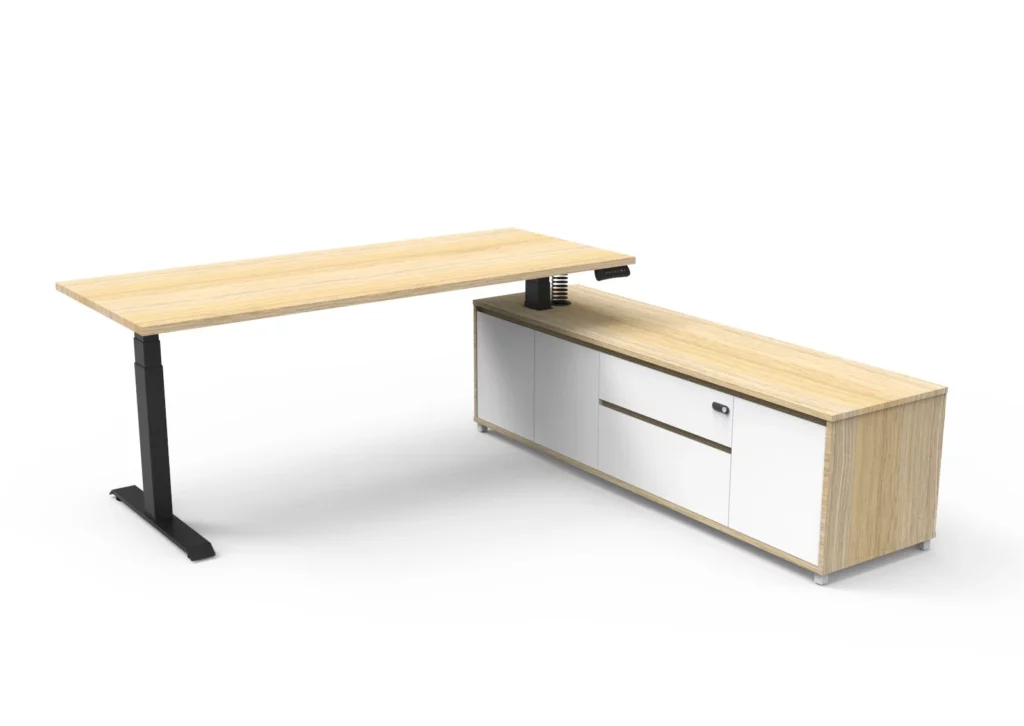 Natural Oak Top / Black Satin Frame