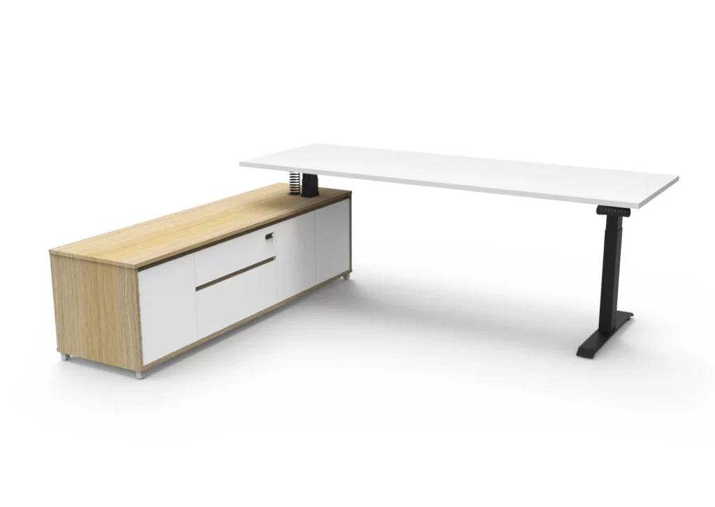 Natural White Top / Black Satin Frame