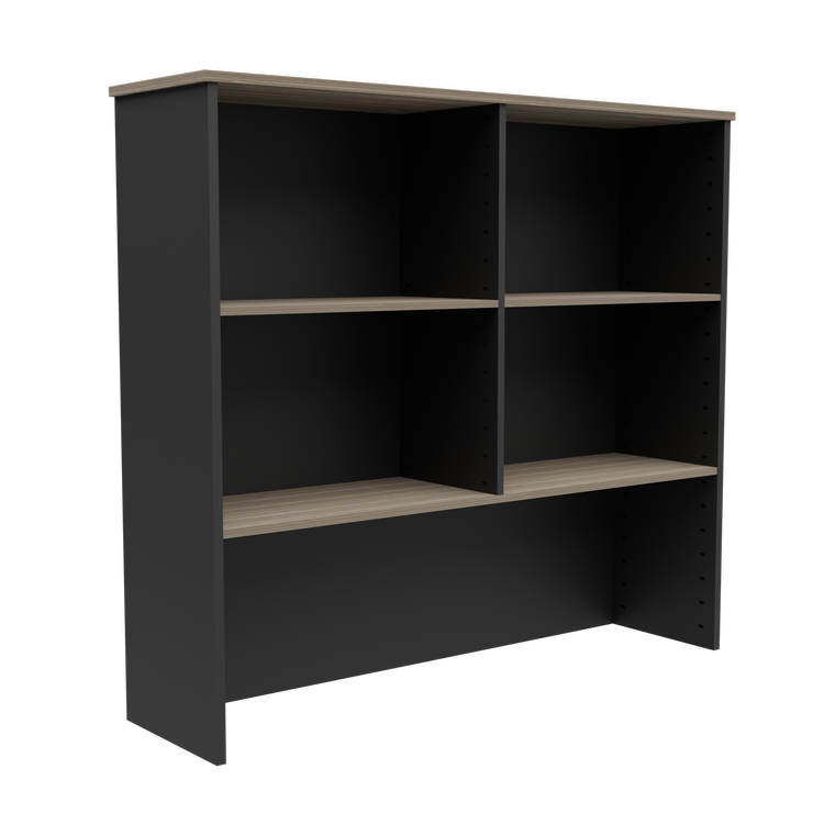 Open hutch shelving unit from the Qubic Urban Melamine Range by Vogue Office Furniture Bunbury.