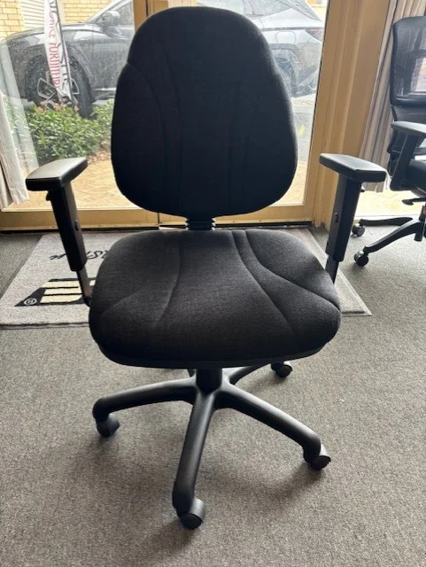 KC Gem ergonomic task chair in blue custom fabric, designed and built by Vogue Office Furniture Bunbury.
